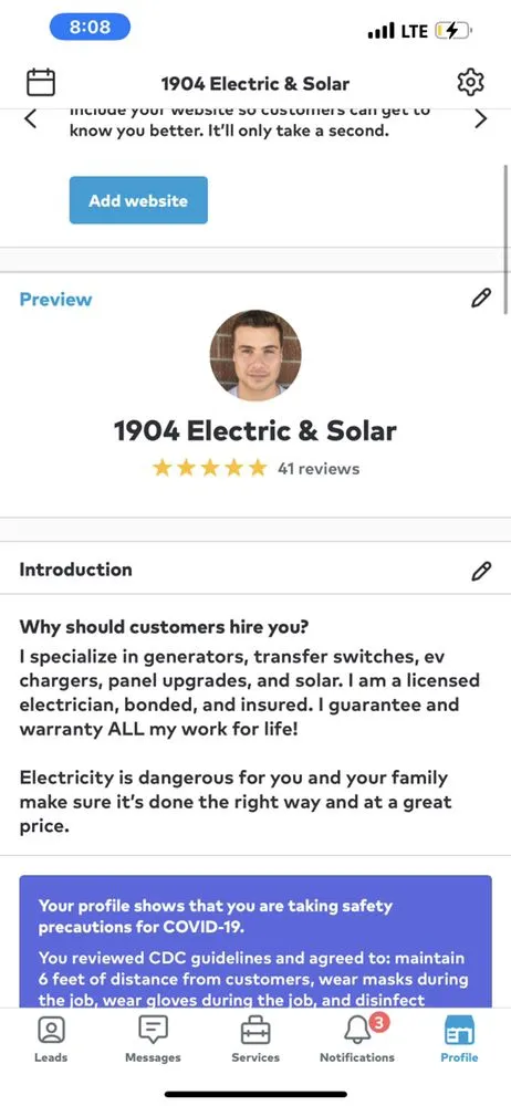 Slide of 1904 Electric & Solar