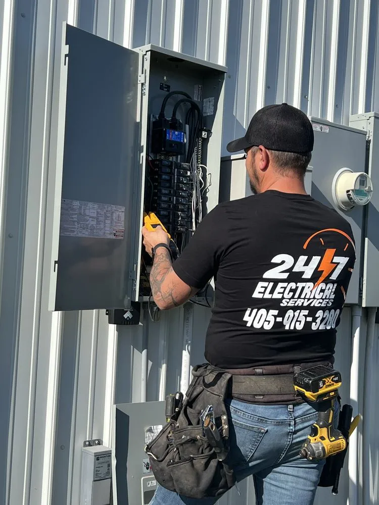 Reliable electrician providing panel upgrade in Mcloud, OK - 24/7 Electrical Services and Repairs