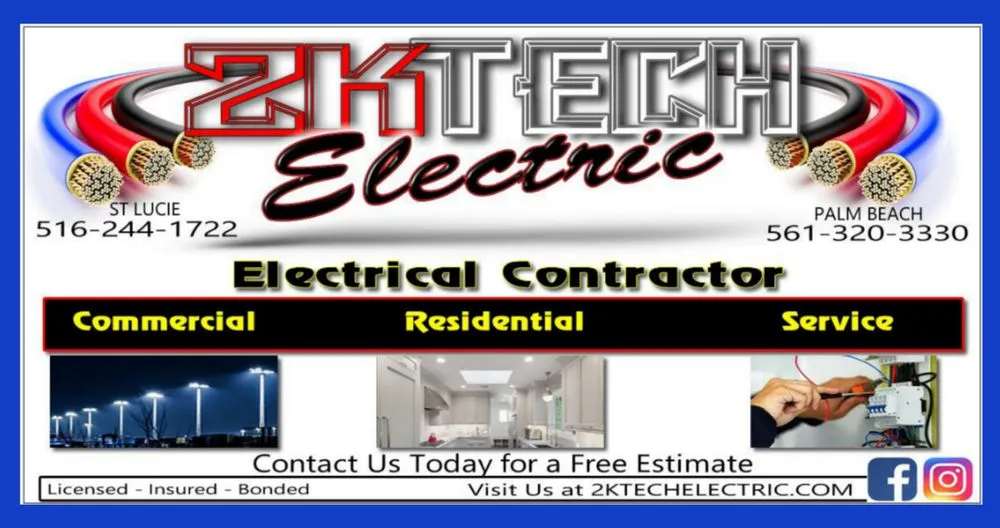 Affordable electrician providing circuit breaker repair in Port St. Lucie, FL - 2K Tech Electric