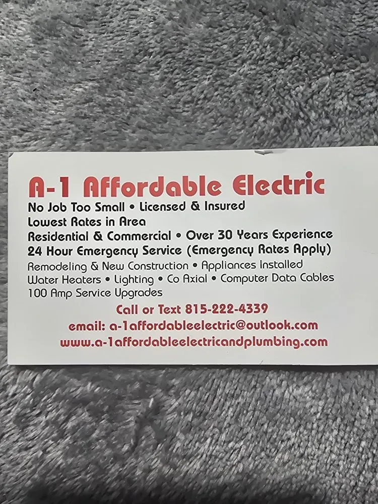 Slide of A-1 Affordable Electric & Plumbing