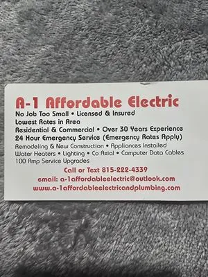 A-1 Affordable Electric & Plumbing Logo