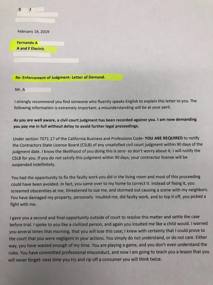 Slide of A and F Electric