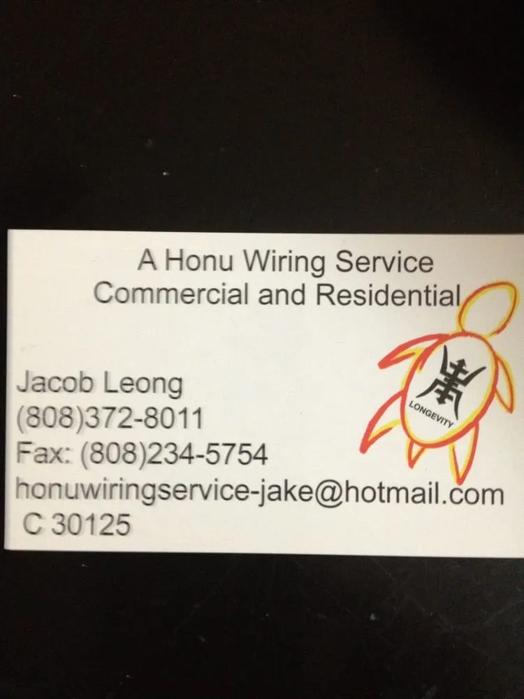 Slide of A Honu Wiring Service