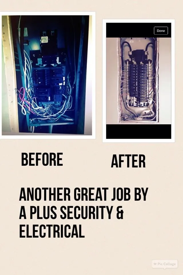 Slide of A plus security and electrical