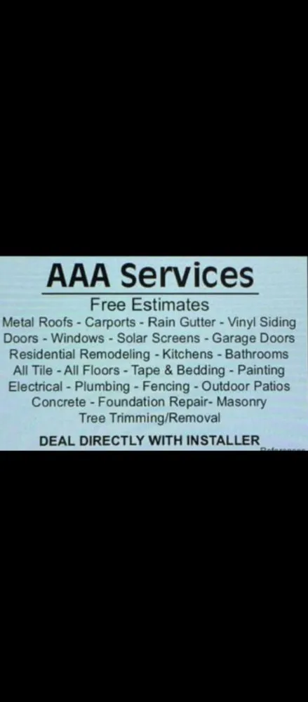 Slide of AAA SERVICES