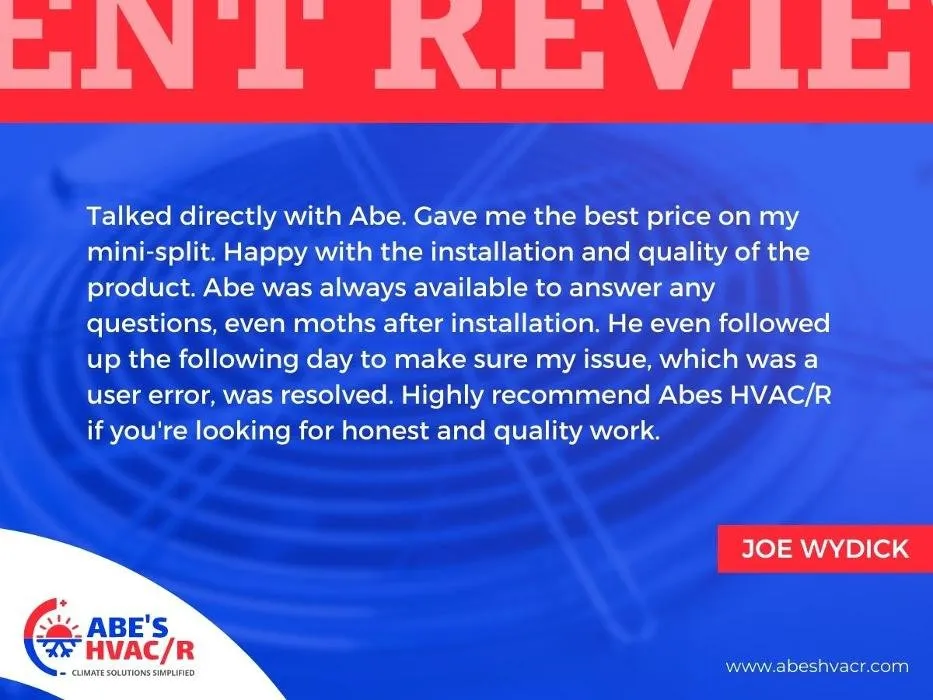 Slide of Abe's HVAC/R