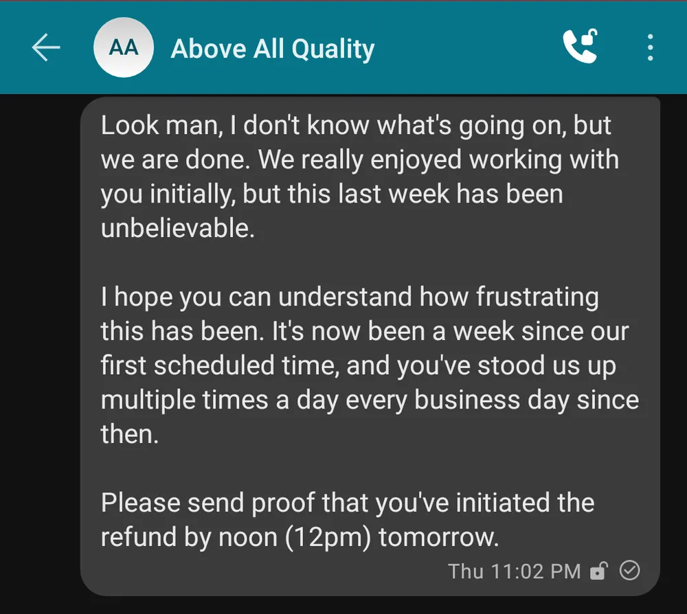 Slide of Above All Quality