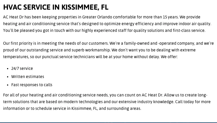 Slide of AC Heat Doctor