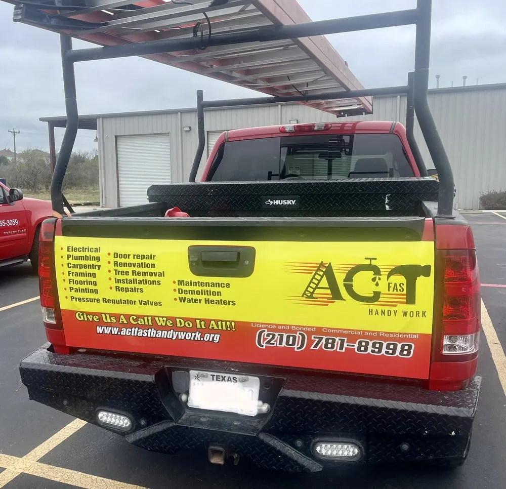 Slide of Act Fast Handy Work