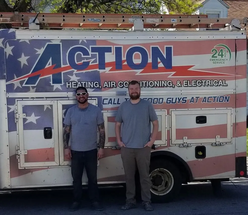 Slide of Action Heating, Air Conditioning & Electrical