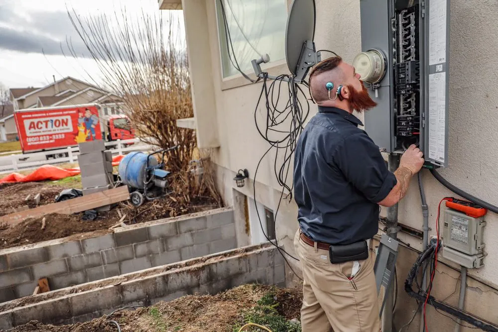 Professional panel upgrade in ,  by Action Plumbing, Heating, Air & Electric