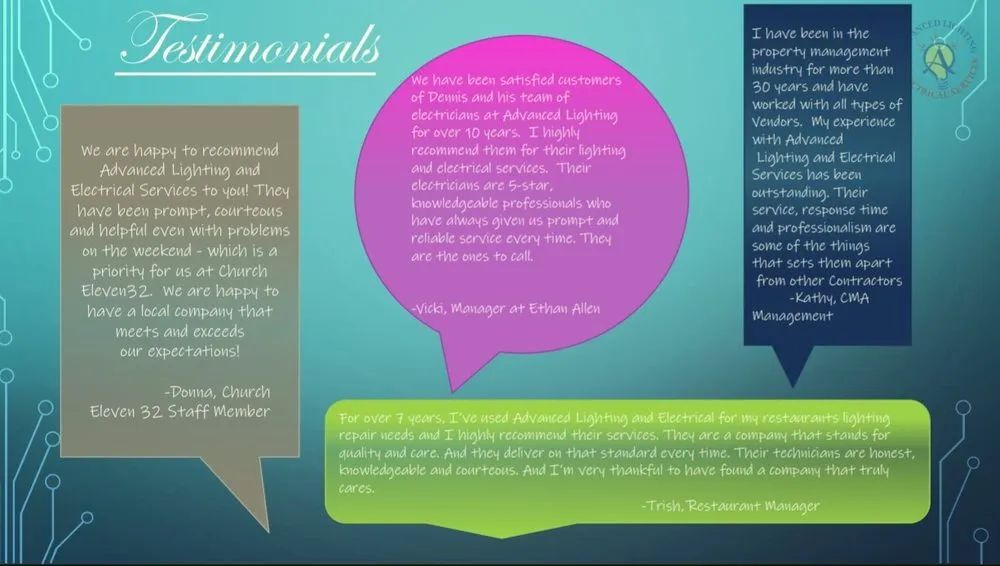 Slide of Advanced Lighting & Electrical Services