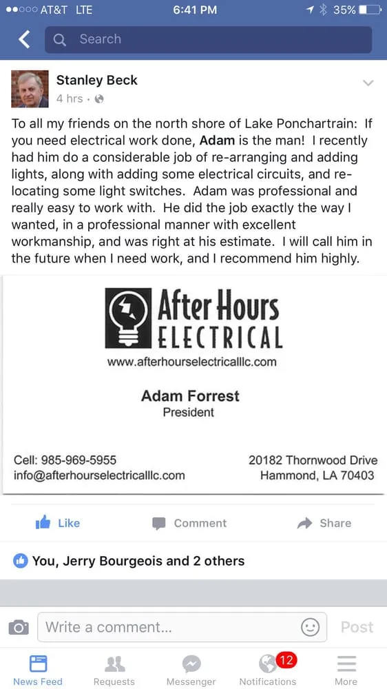 Slide of After Hours Electrical