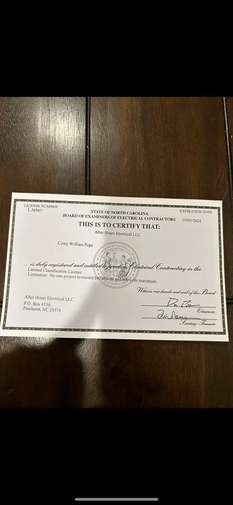 Slide of After Hours Electrical