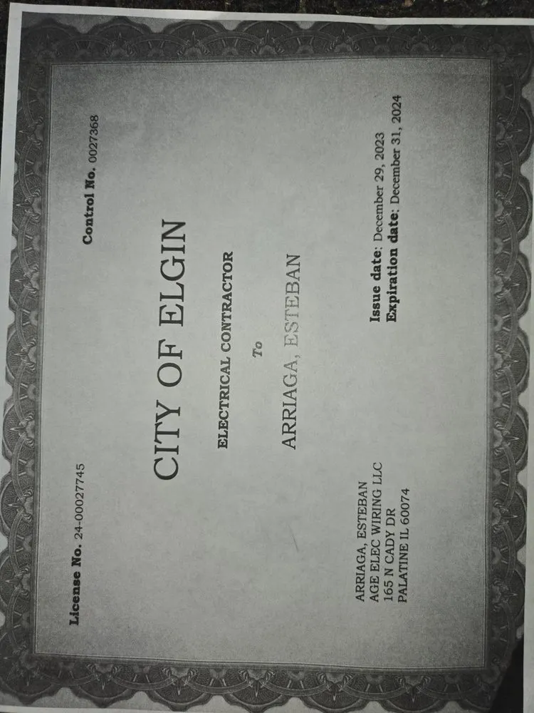 Slide of AGE Electric & Wiring