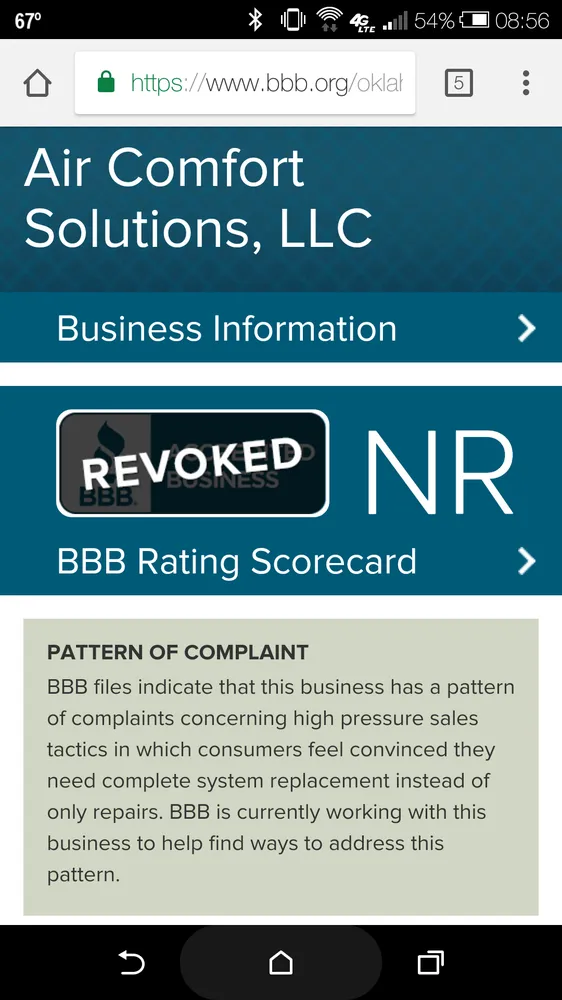 Slide of Air Comfort Solutions