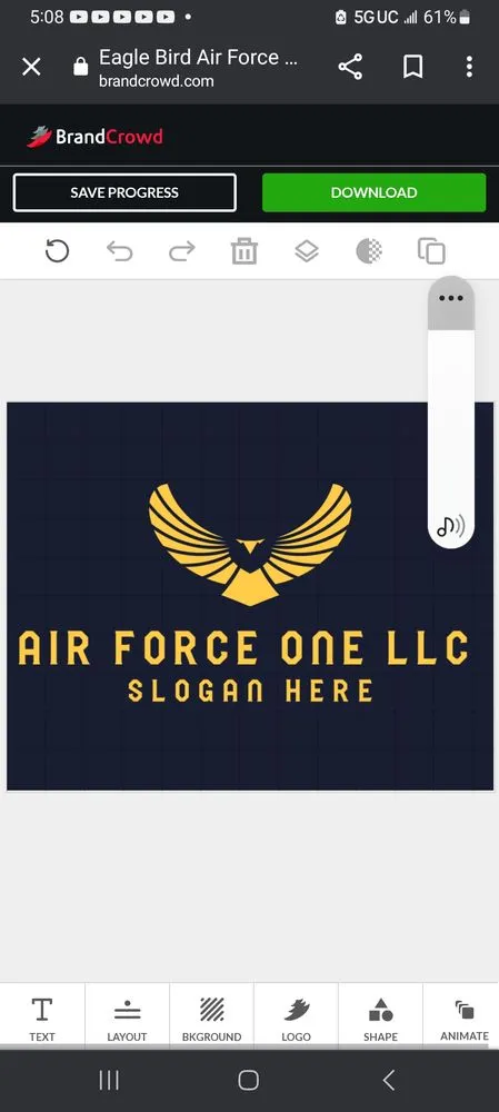 Slide of Air Force One