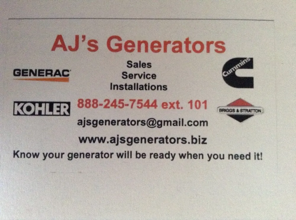 Slide of AJ's Generators