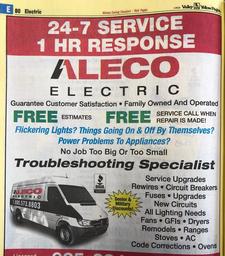 Professional electrical repair in ,  by Aleco Electric