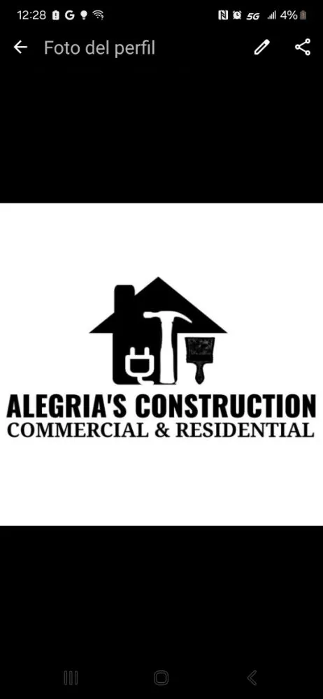 Slide of Alegria's Construction
