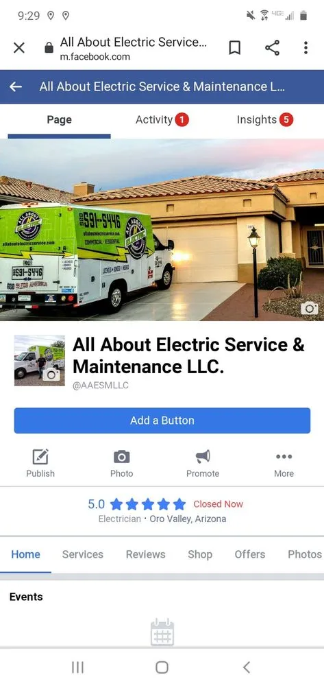 Slide of All About Electric Service & Maintenance