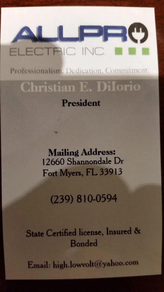 Slide of Allpro Electric