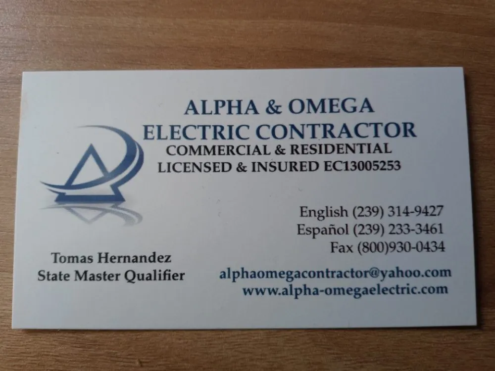 Slide of Alpha & Omega Electric Contractor