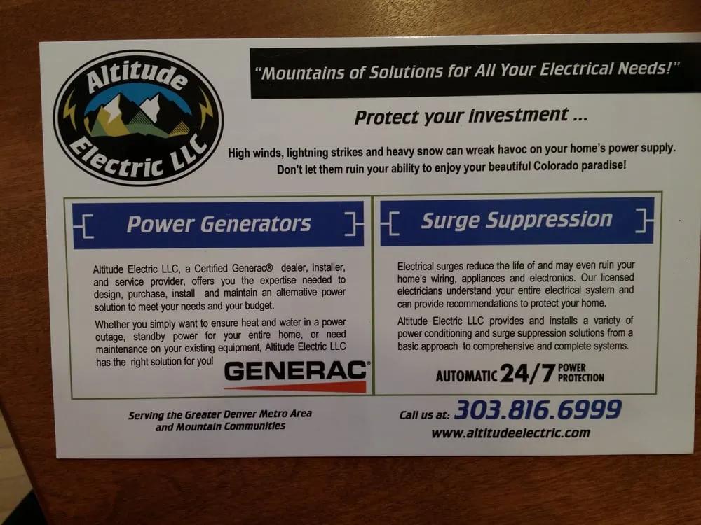 Expert electrical repair experts serving Morrison, CO - Altitude Electric