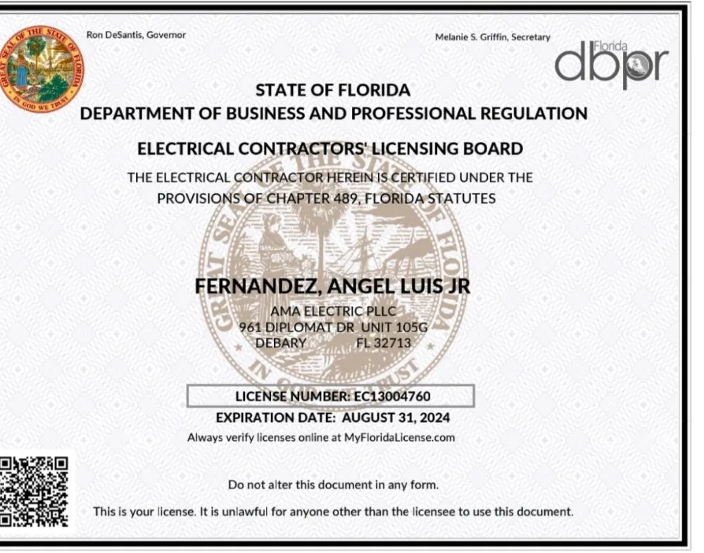 Slide of AMA Electric