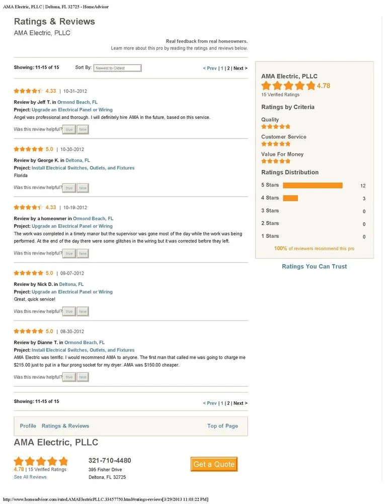 Slide of AMA Electric