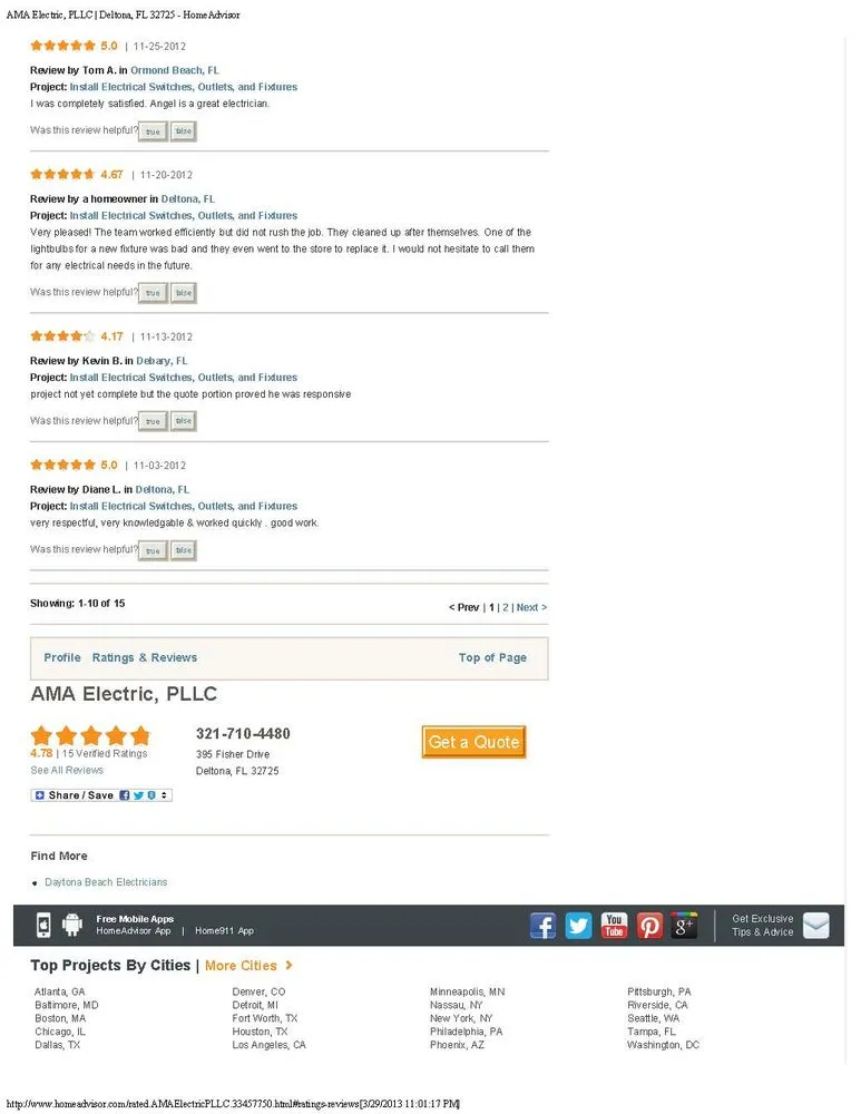 Slide of AMA Electric