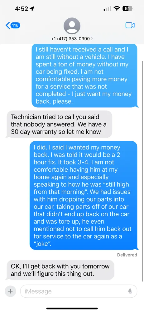 Slide of America's Same Day Service