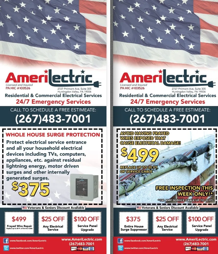 Reliable electrician providing panel upgrade in Huntingdon Valley, PA - Amerilectric Electrical Contractors