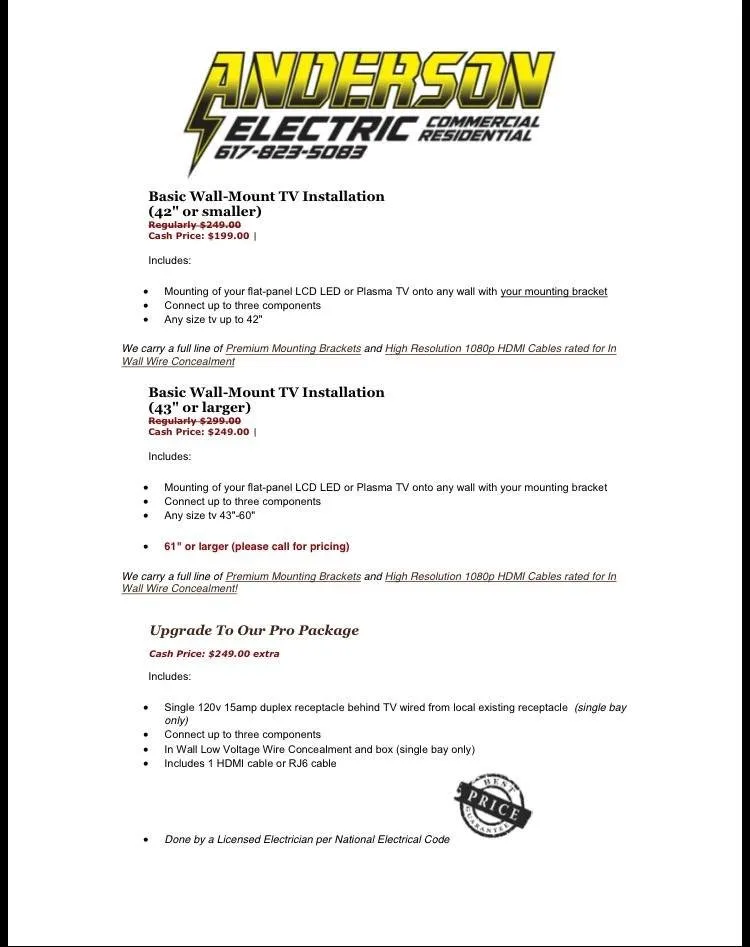 Slide of Anderson Electrical Services