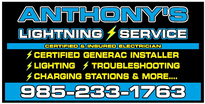 Slide of Anthony's Lightning Service
