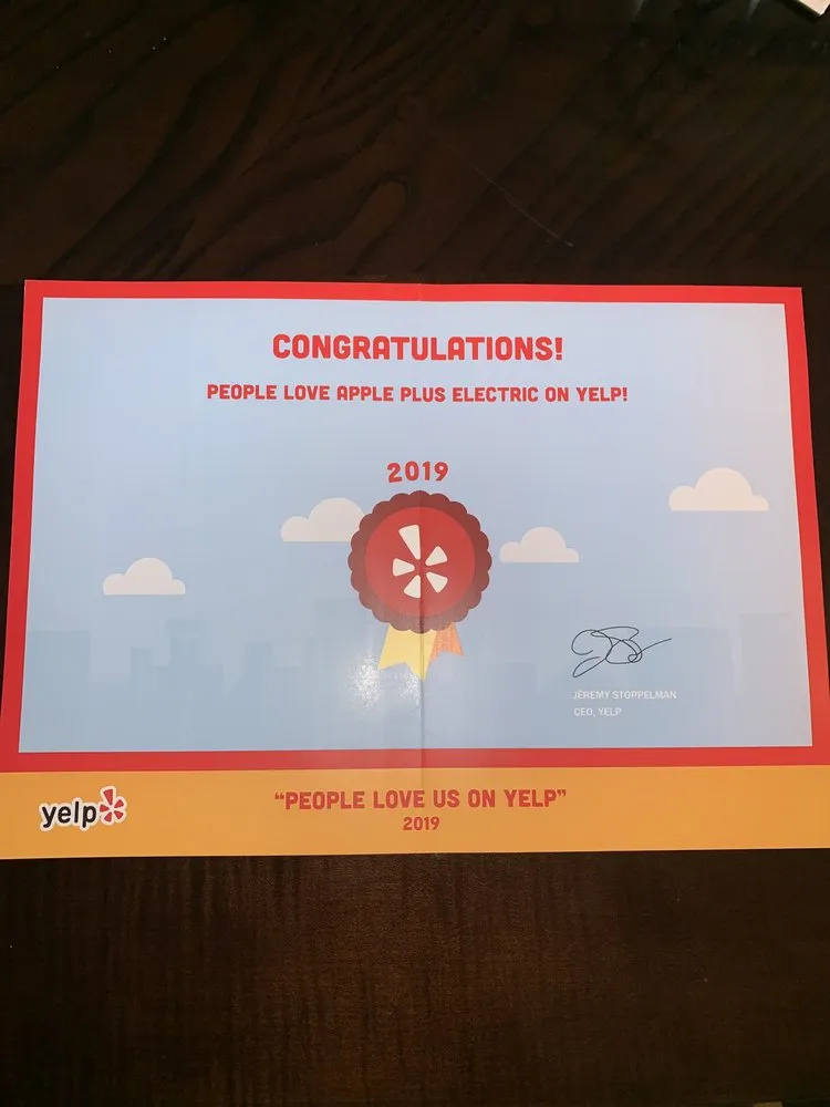 Slide of Apple Plus Electric