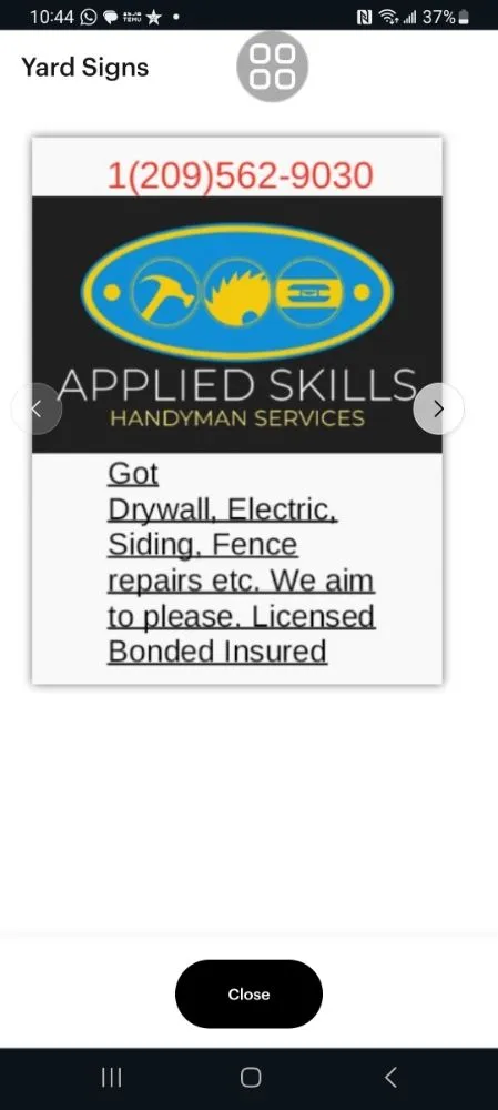 Slide of Applied Skills Handyman Service