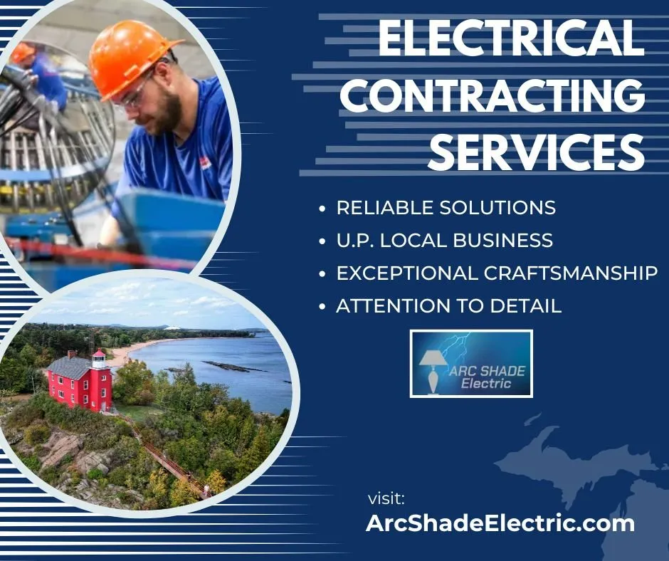 Emergency outlet and switch repair experts serving Channing, MI - Arc Shade Electric