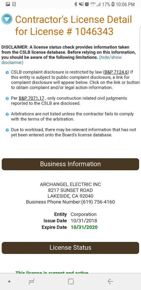 Slide of ArchAngel Electric