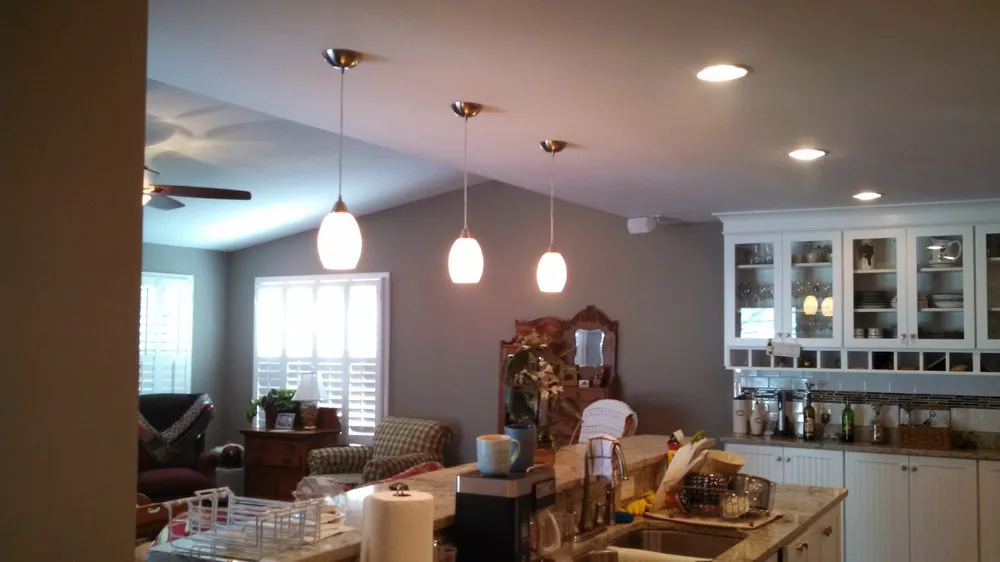 Professional electrician providing lighting installation in Hayes, VA - Asbury Electric