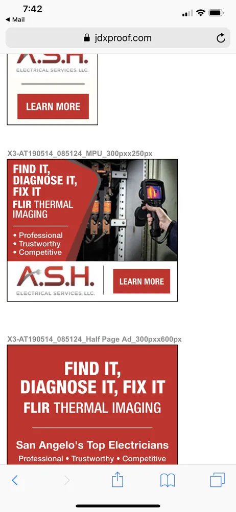 Slide of A.S.H. Electrical Services