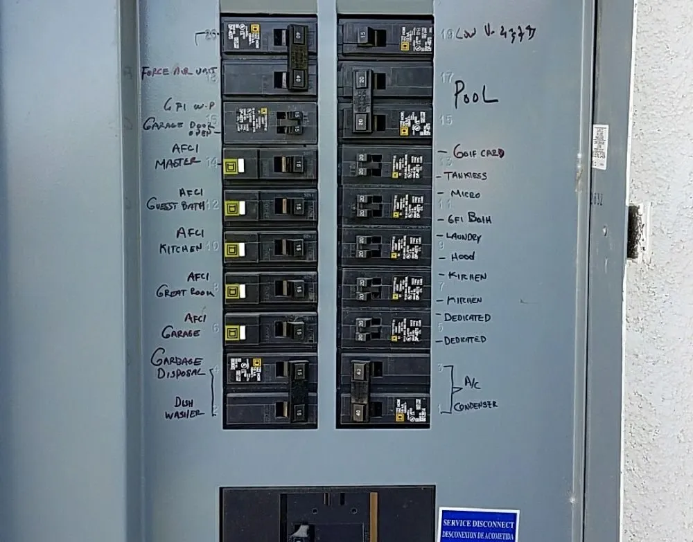 Professional electrician providing panel upgrade in ,