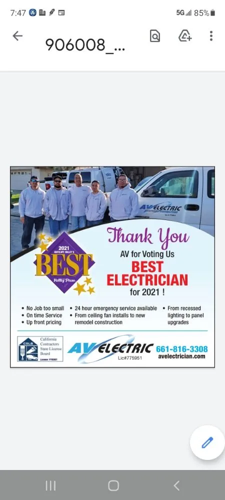 Slide of AV Electric