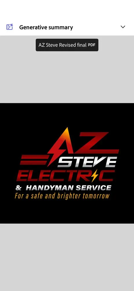 Slide of AZ Steve Electric & Handyman Service