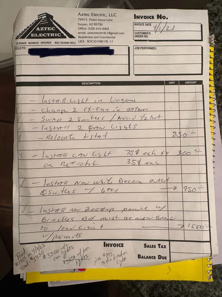 Slide of Aztec Electric