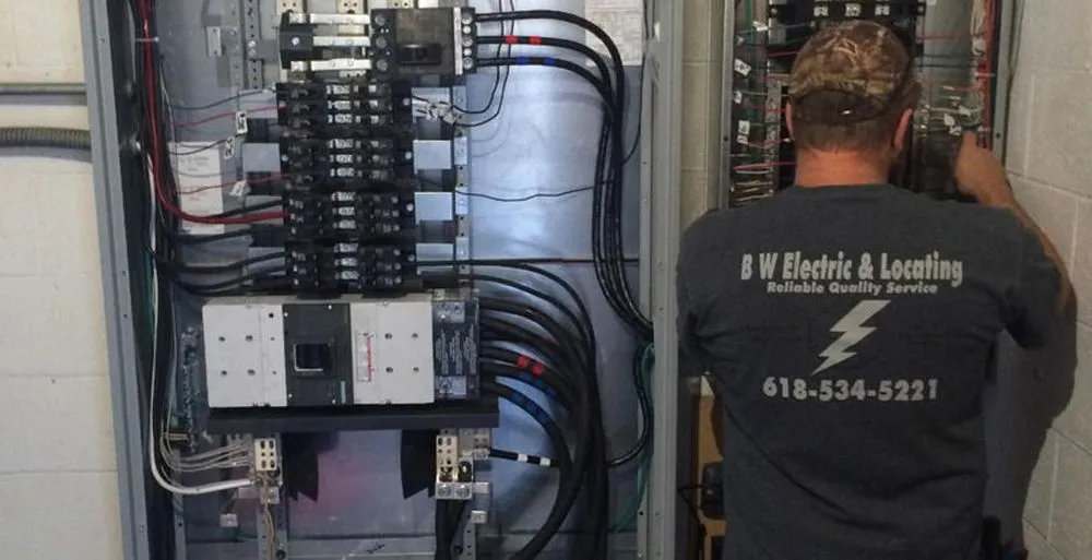 Certified electrician providing panel upgrade in , 
