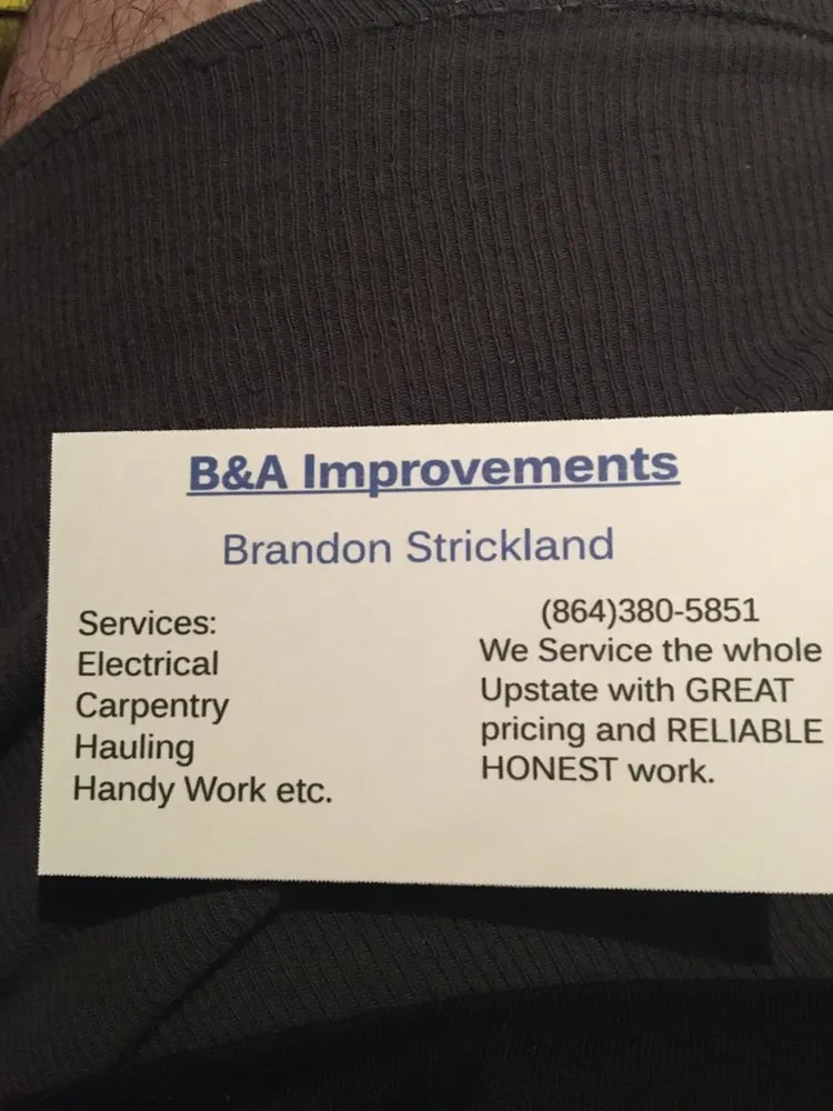 Slide of B&A Improvements
