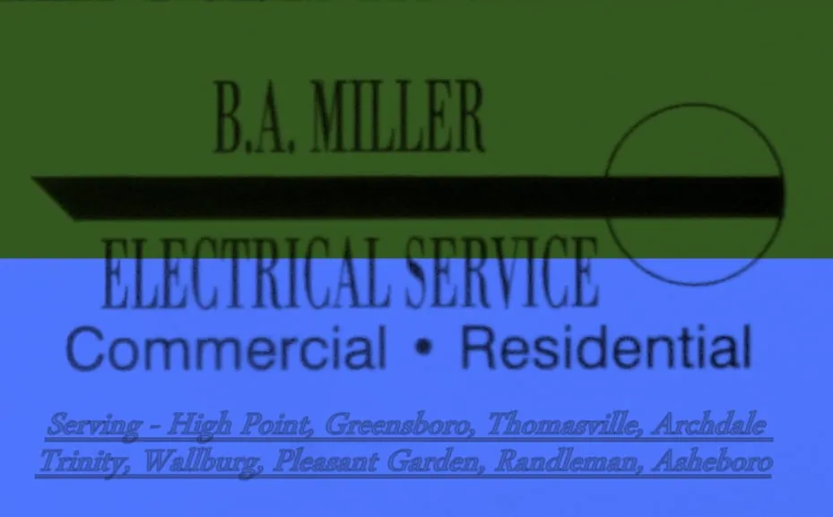 Slide of B.A. Miller Electrical Service