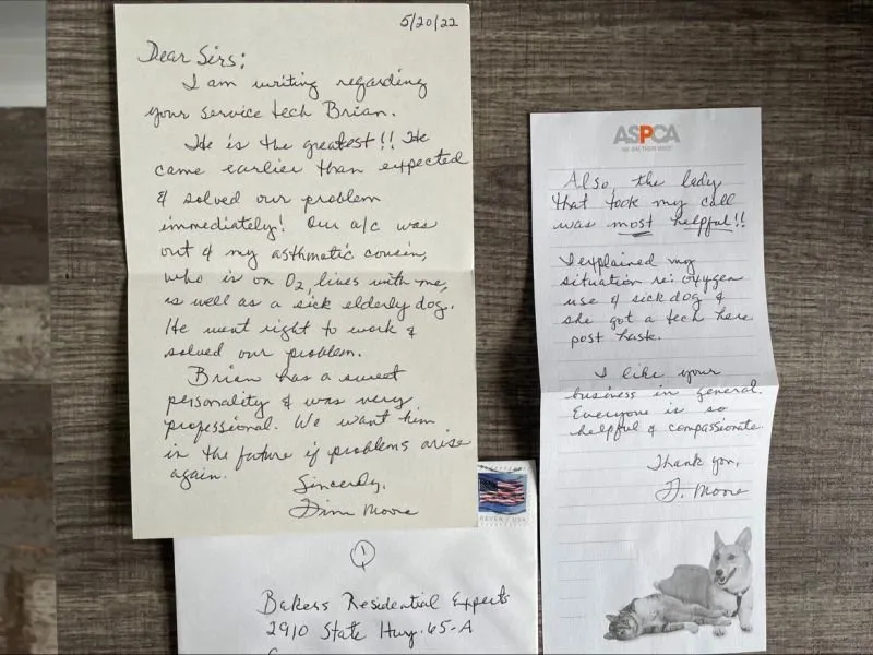 Slide of Baker's Residential Experts