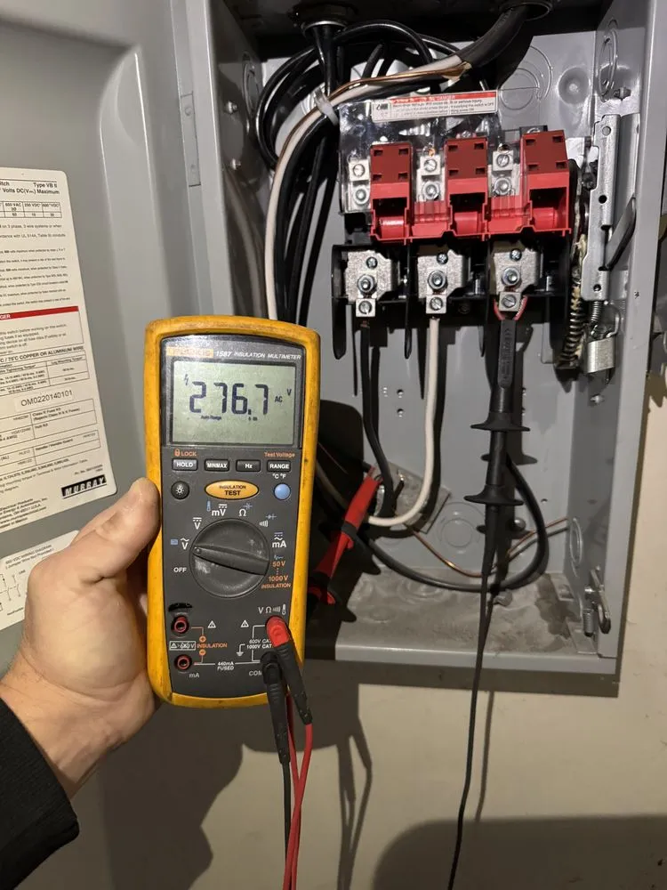 Emergency wiring installation in ,  by Baldwin Industrial Group